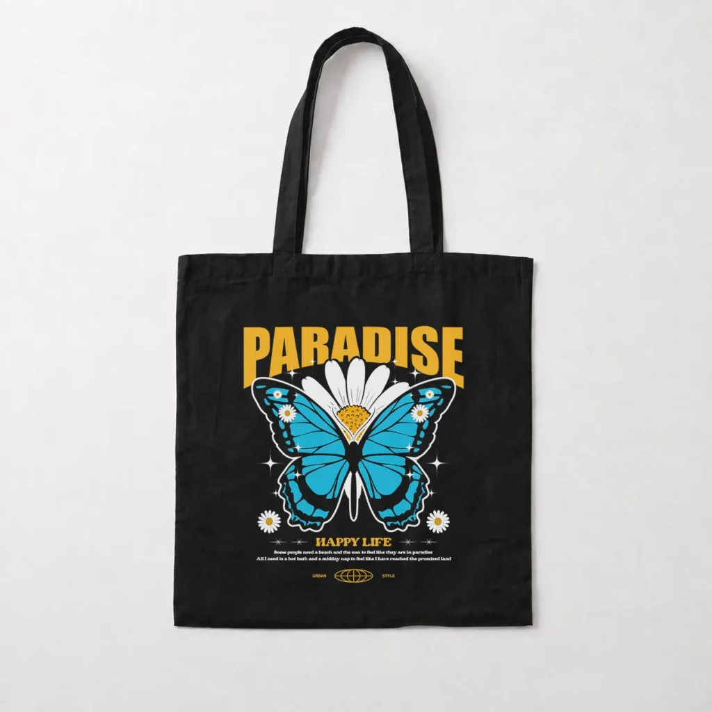 توت بگ پروانه طرح Paradise Happy Life کد 13949
