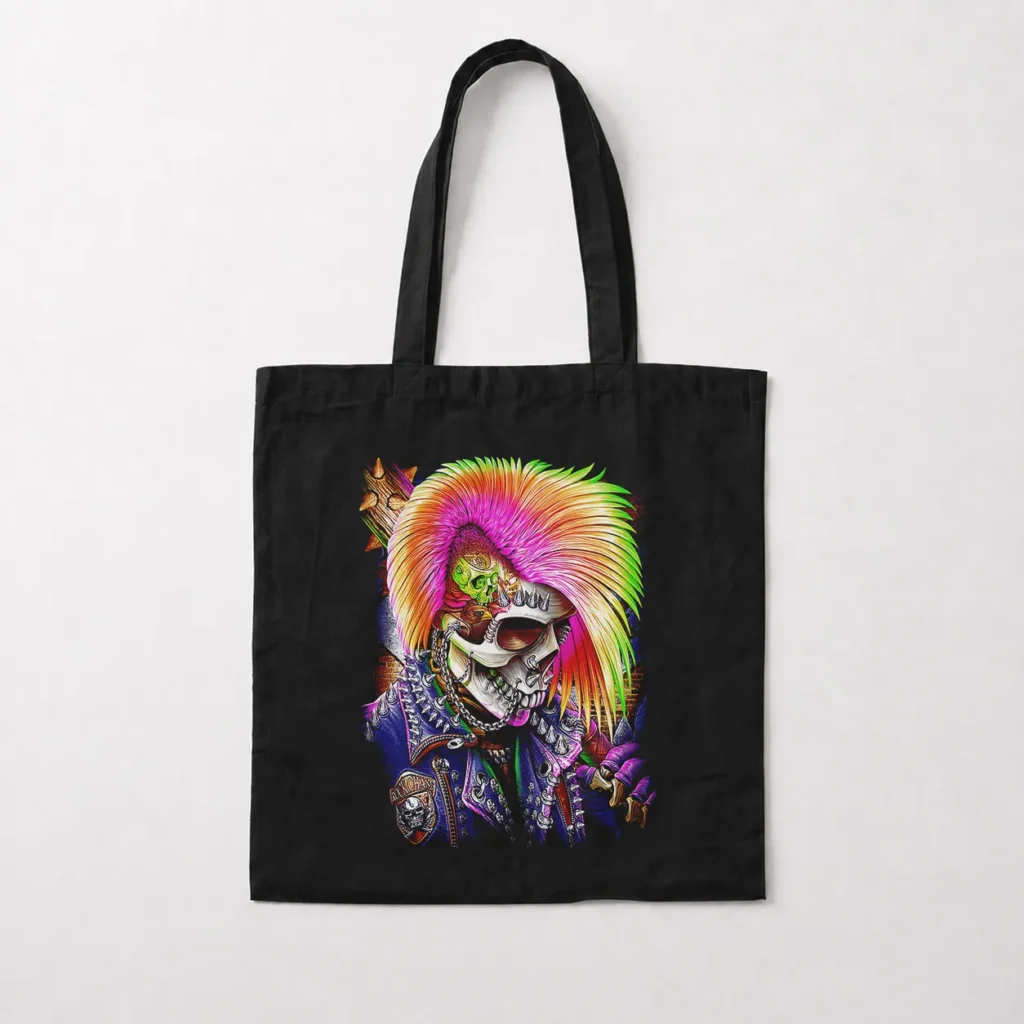 توت بگ جمجمه طرح مهاجم پانک رنگی (Punk Skull) کد 14017