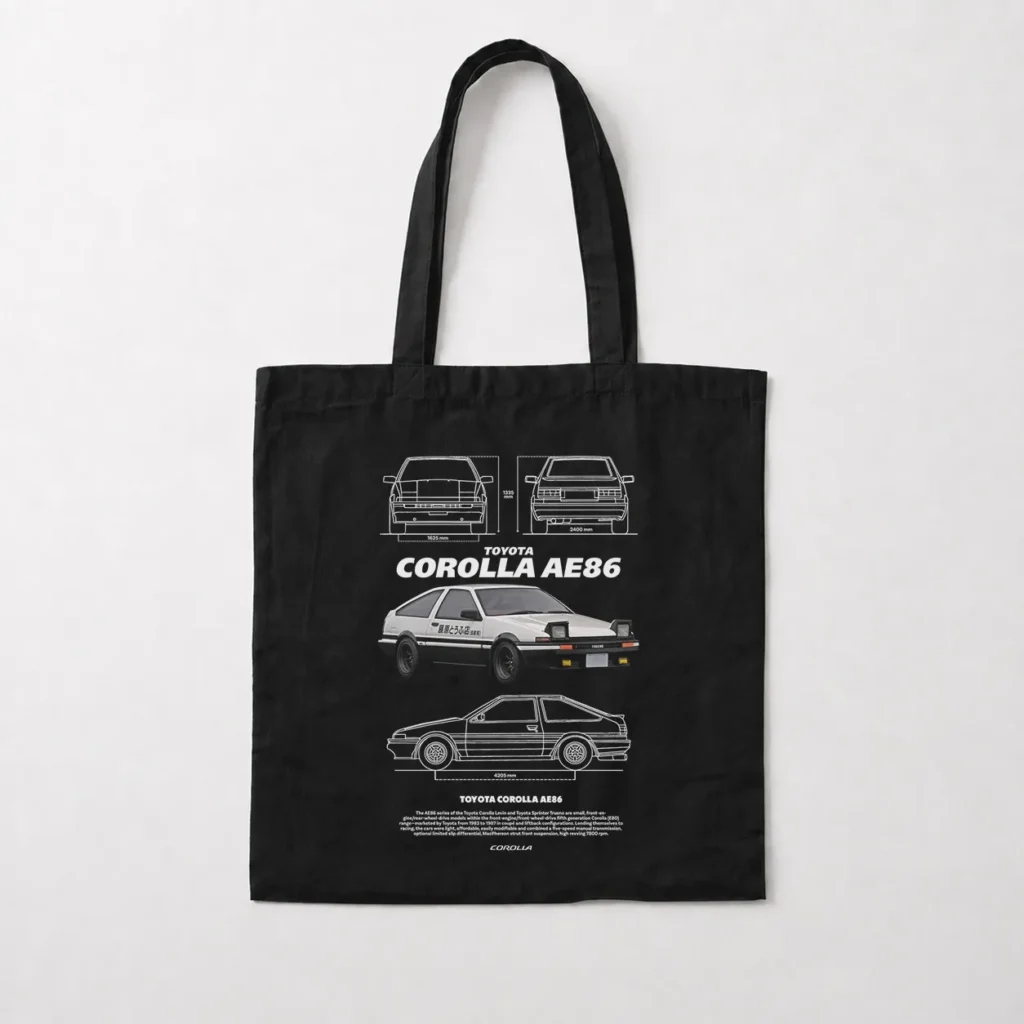 توت بگ تویوتا کورولا AE86 طرح مشخصات (Toyota Corolla AE86) کد 14776