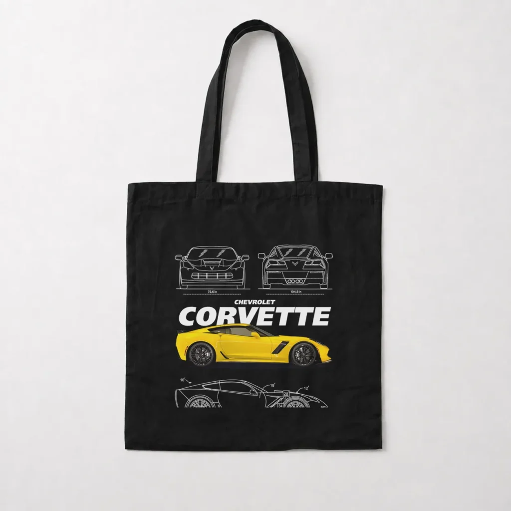 توت بگ شورولت کورت طرح بلوپرینت (Chevrolet Corvette) کد 14778