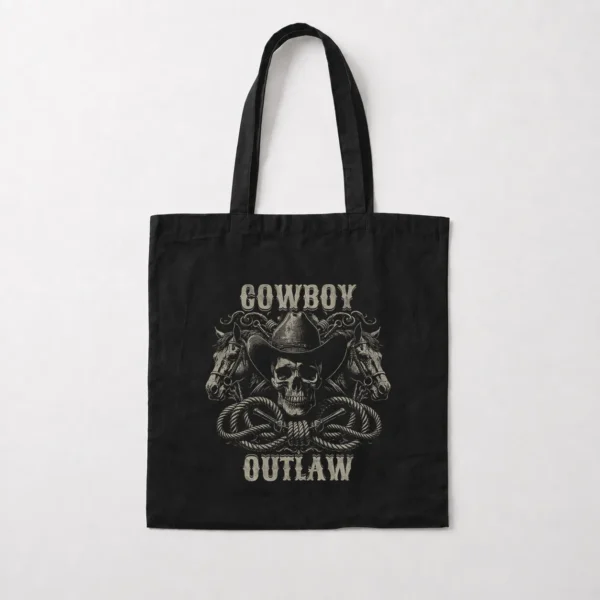 توت بگ کابوی طرح جمجمه و اسب‌ها Cowboy Outlaw کد 14792