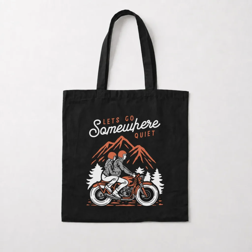 توت بگ موتورسیکلت طرح Let's Go Somewhere Quiet کد 15038