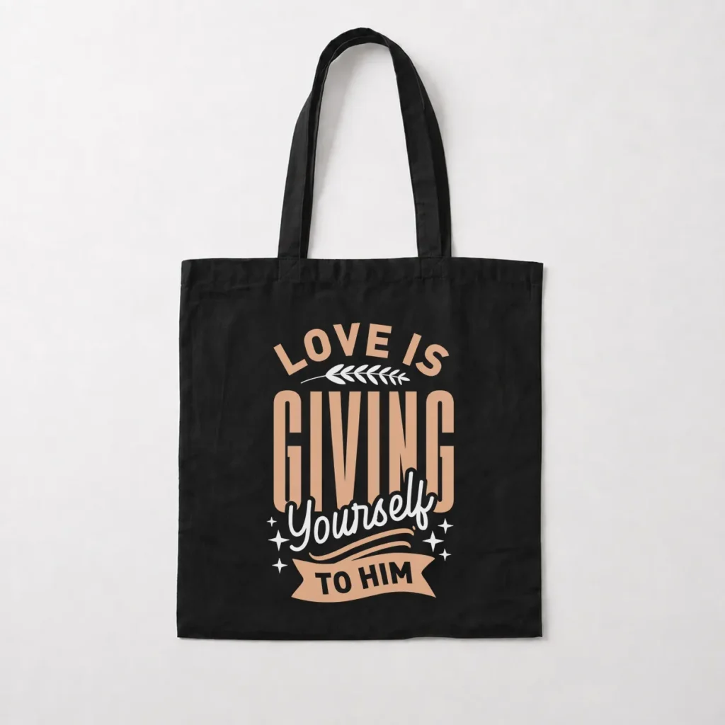 توت بگ طرح Love Is Giving Yourself To Him کد 15511