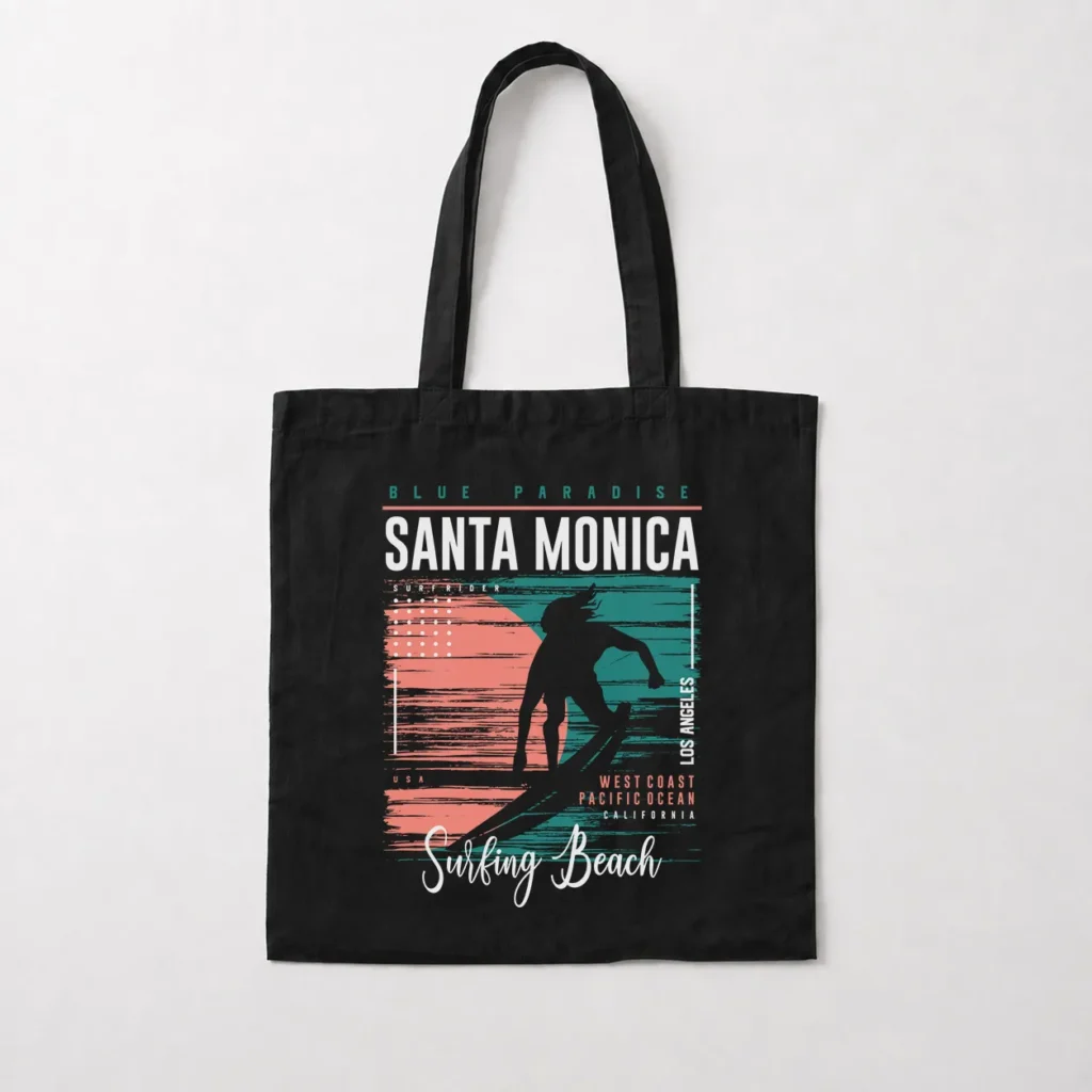 توت بگ ساحلی طرح Santa Monica Surfing Beach کد 15581