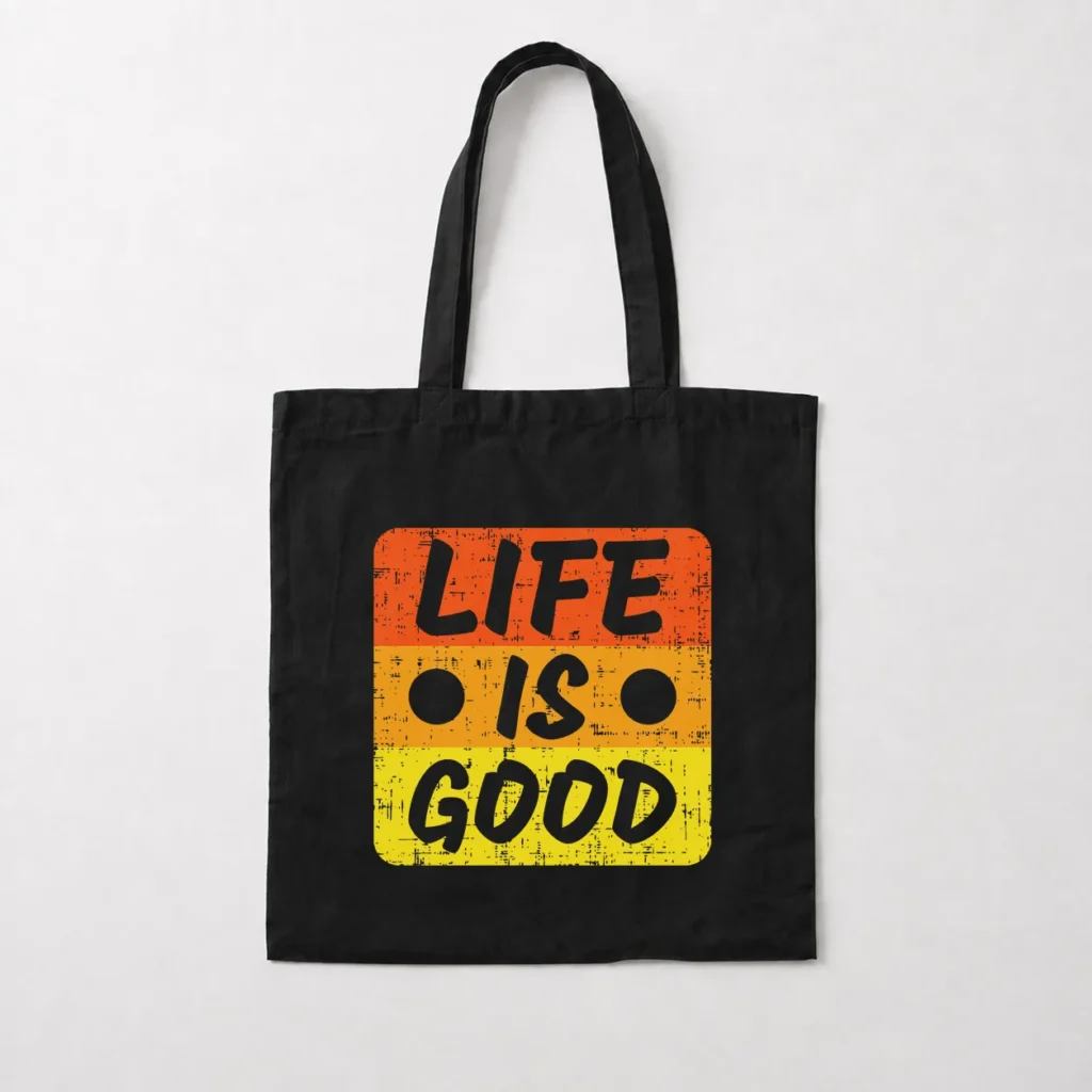 توت بگ تایپوگرافی طرح Life is Good کد 15597
