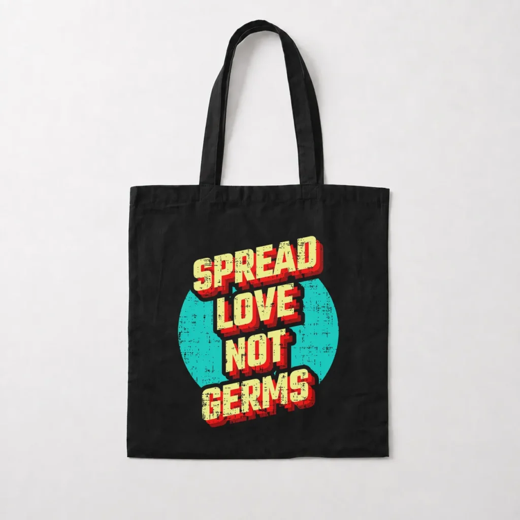 توت بگ تایپوگرافی طرح Spread Love Not Germs کد 15612