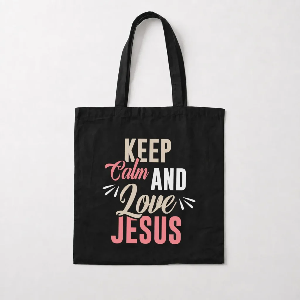توت بگ طرح Keep Calm and Love Jesus کد 15615