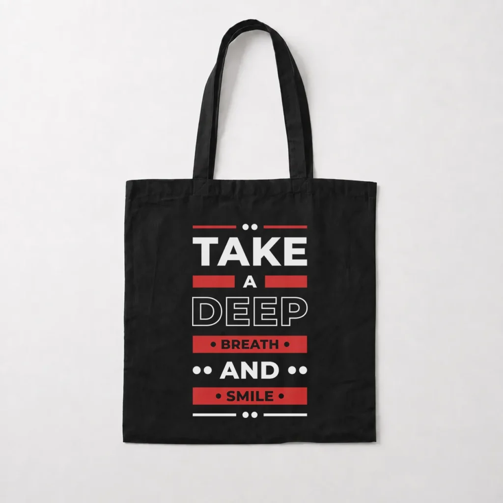 توت بگ طرح Take a Deep Breath and Smile کد 16012