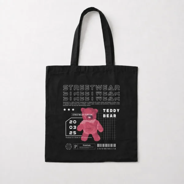 توت بگ خرس تدی صورتی و نوشته Streetwear کد 1602