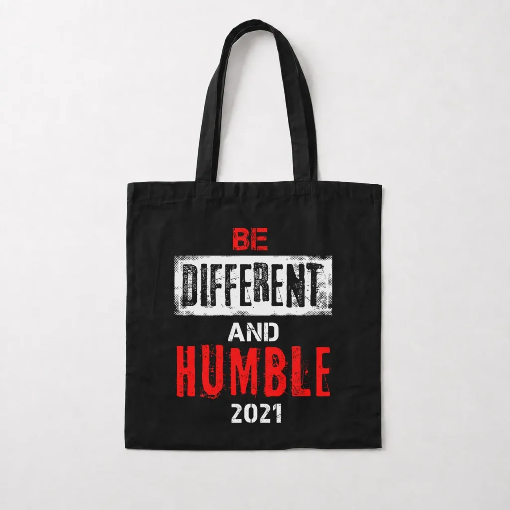توت بگ تایپوگرافی Be Different and Humble کد 16025