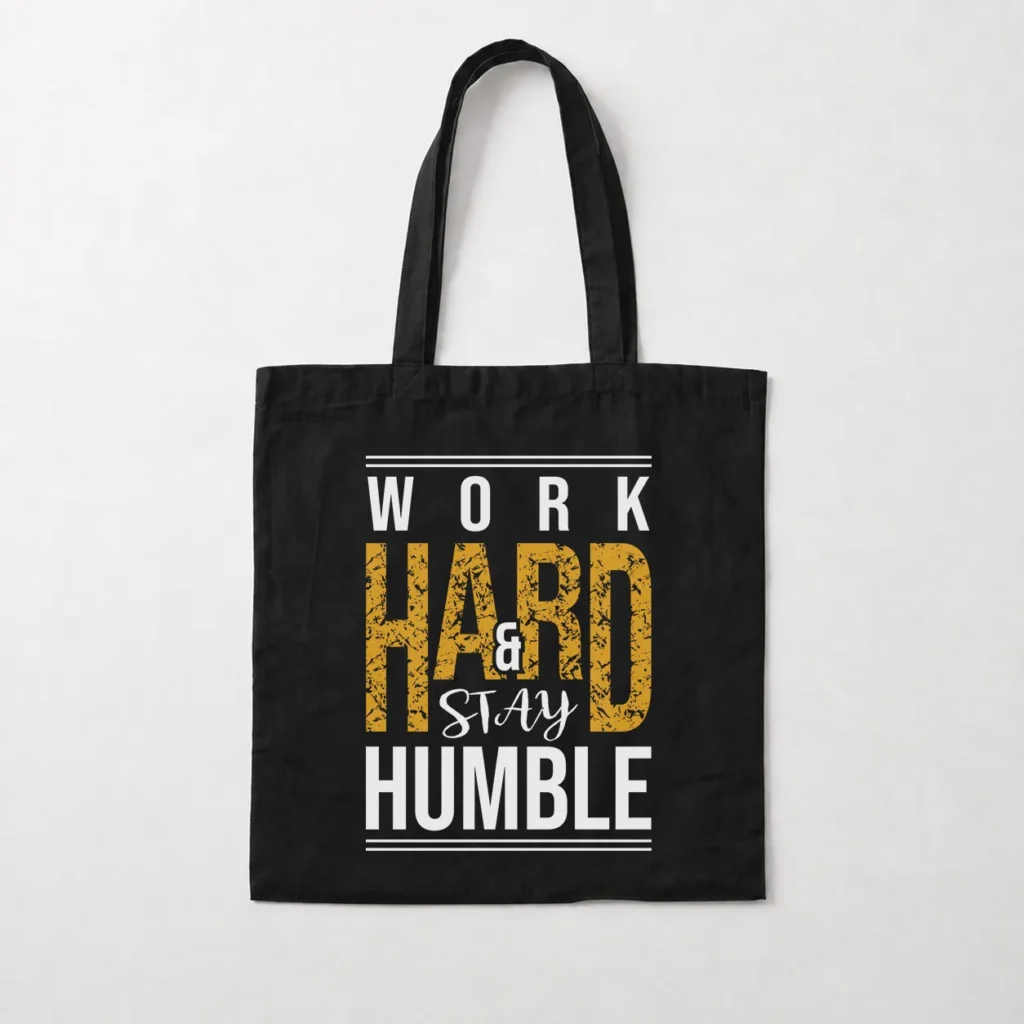 توت بگ انگیزشی طرح Work Hard & Stay Humble کد 16119