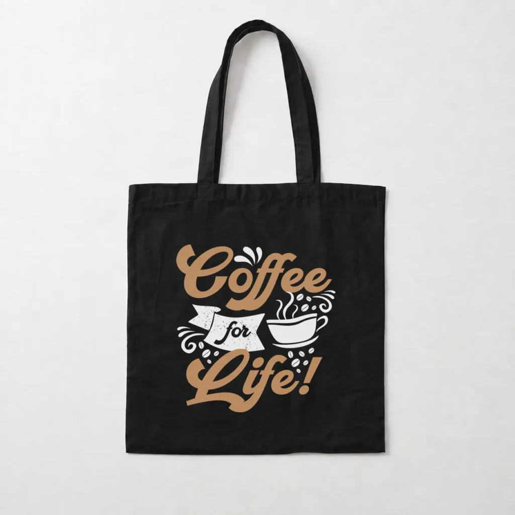 توت بگ تایپوگرافی Coffee for Life کد 16446