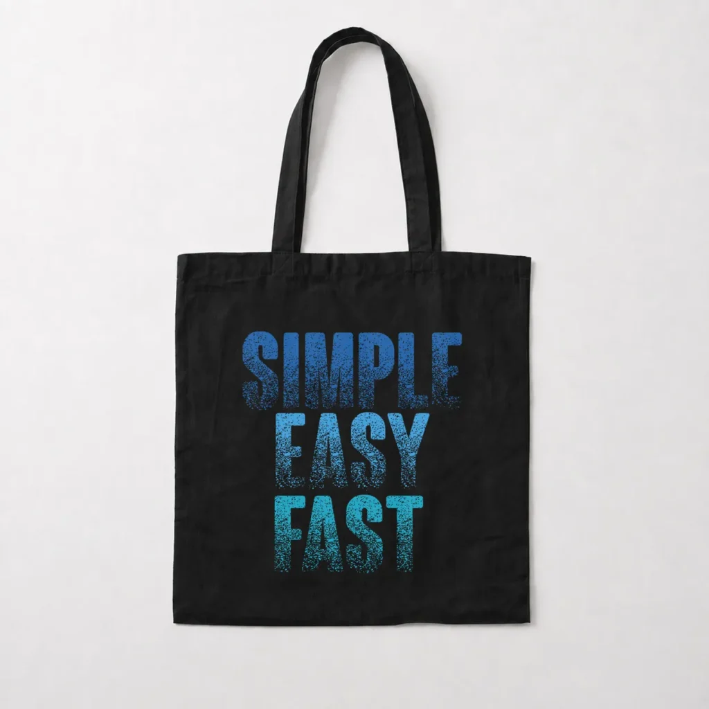 توت بگ نوشته Simple Easy Fast طرح تایپوگرافی کد 17072