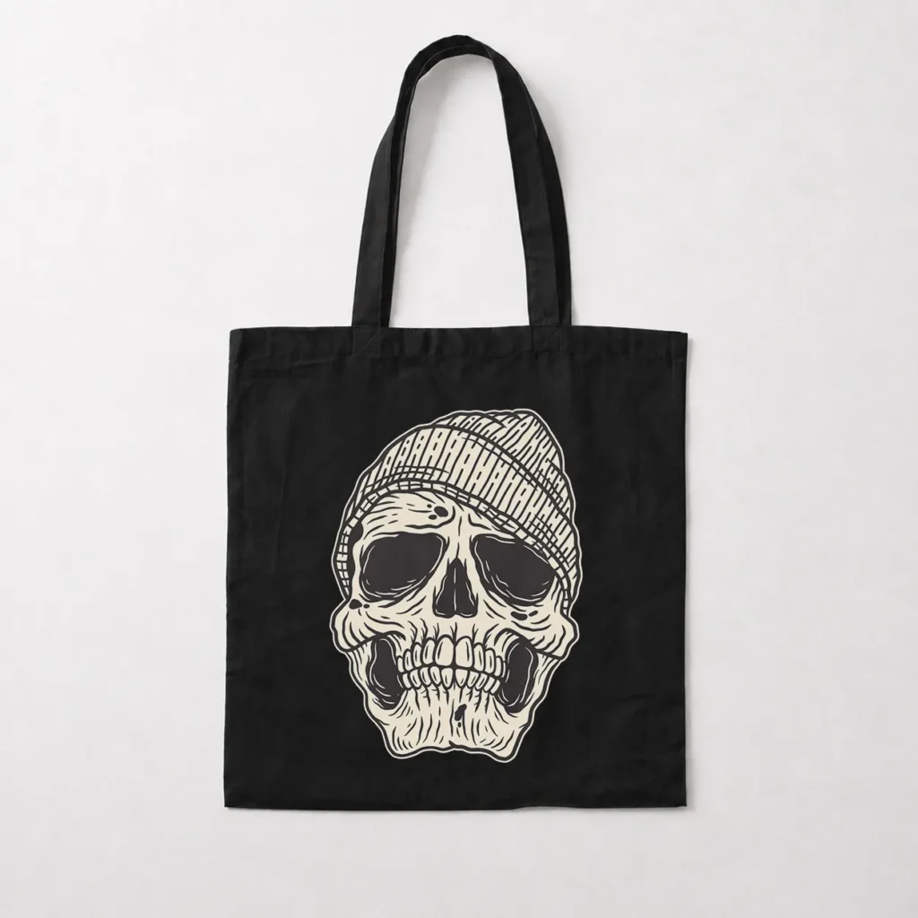 توت بگ جمجمه طرح کلاه بافتنی وینتیج (Skull) کد 17466