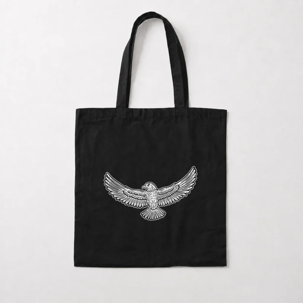 توت بگ عقاب طرح سیاه‌سفید (Eagle) کد 18334