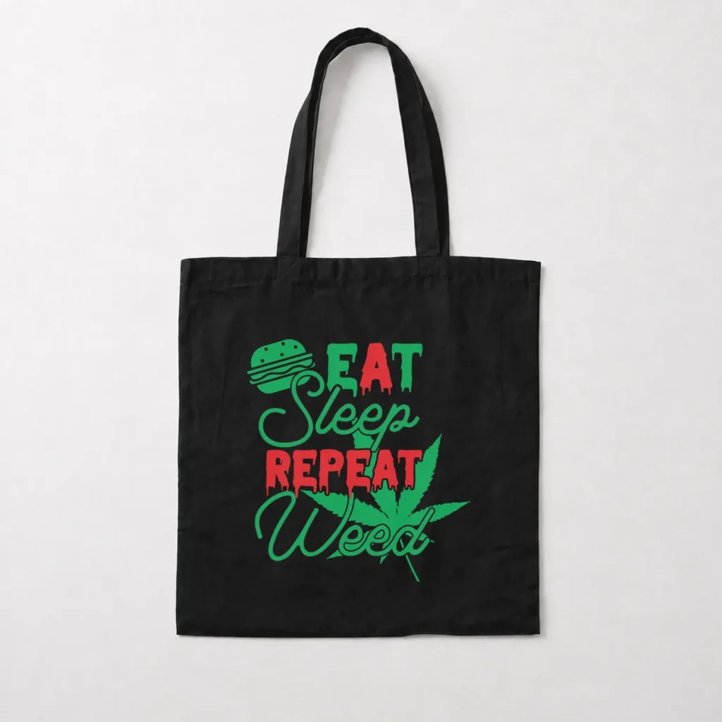توت بگ نوشته Eat Sleep Repeat Weed کد 18348