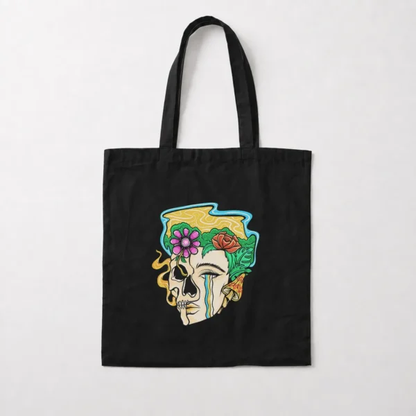 توت بگ جمجمه گل طرح زرد (Skull Floral) کد 18563