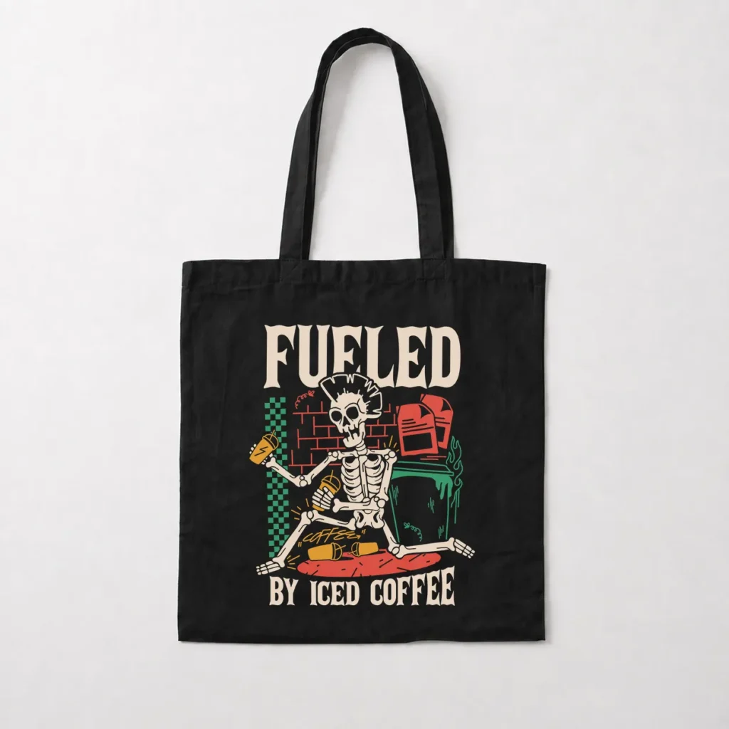 توت بگ اسکلت طرح Fueled By Iced Coffee کد 18855