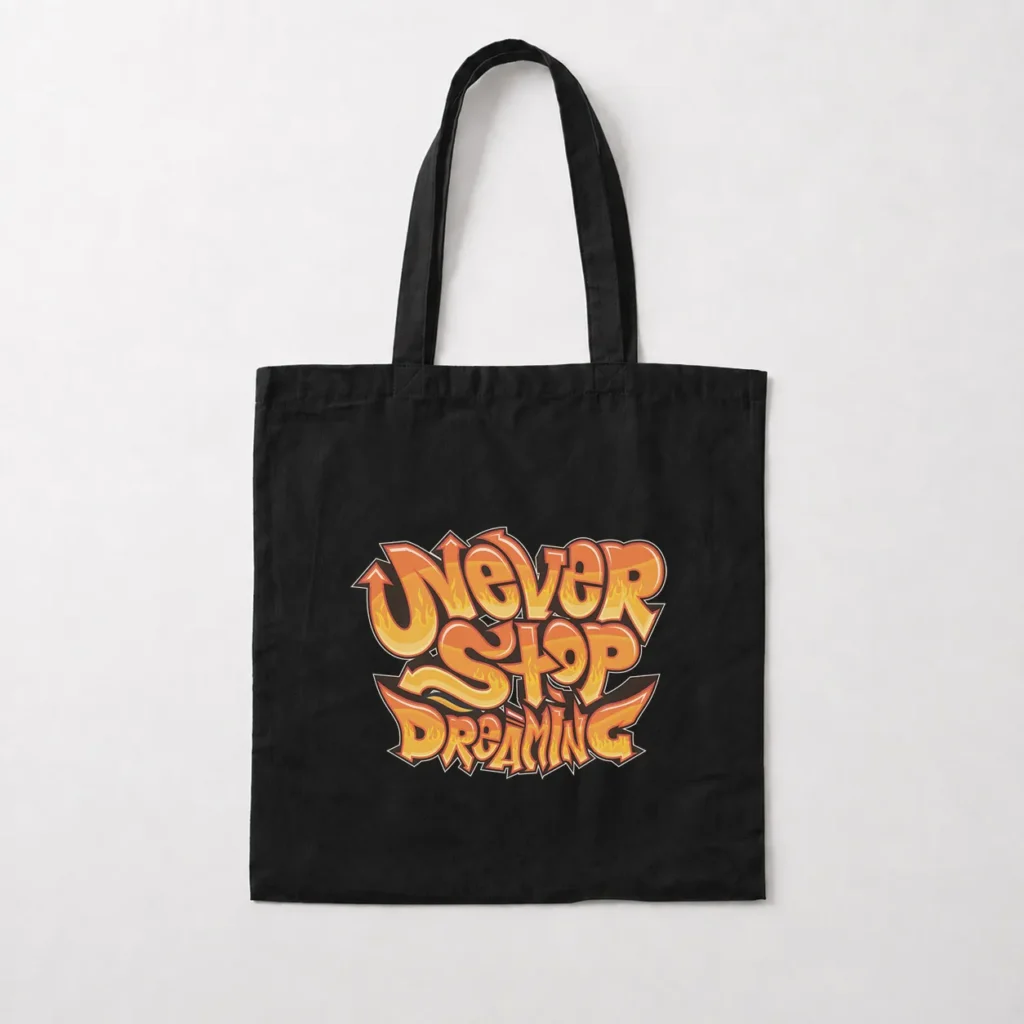 توت بگ انگیزشی گرافیتی طرح Never Stop Dreaming کد 19038
