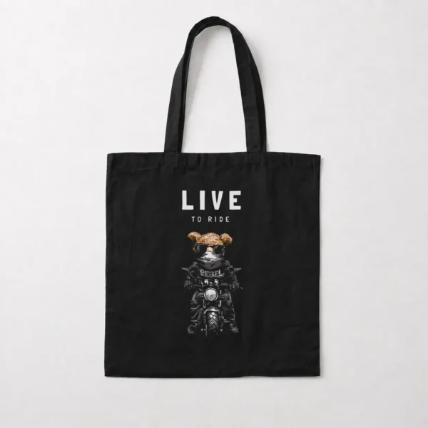 توت بگ موتورسواری طرح Live To Ride کد 19076