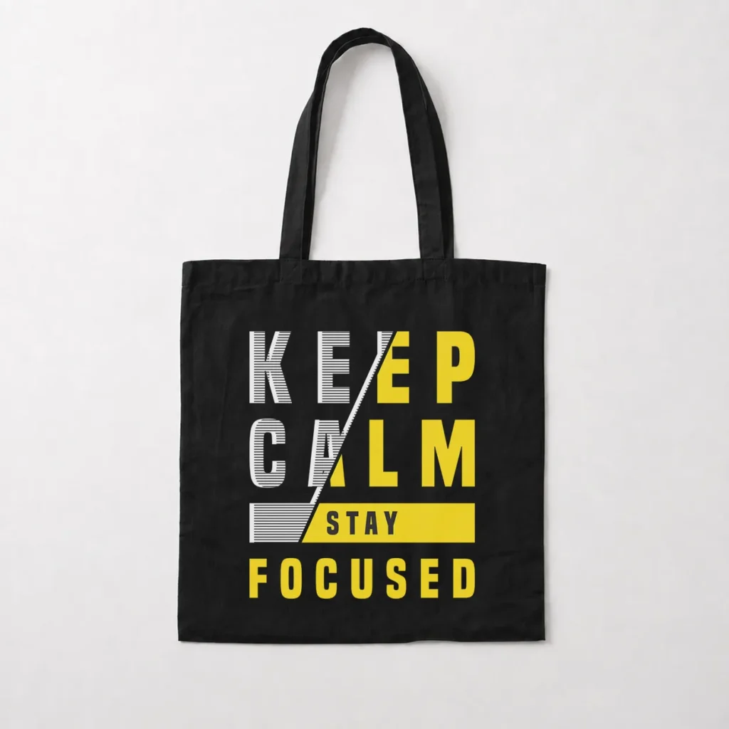توت بگ نوشته Keep Calm Stay Focused کد 19149