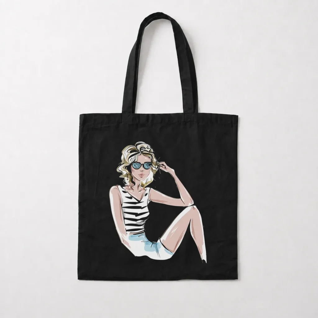 توت بگ دخترانه طرح مد (Fashion Girl) کد 19445