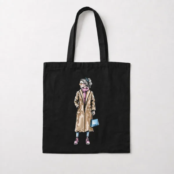توت بگ دخترانه طرح پالتو (Trench Coat) کد 19446