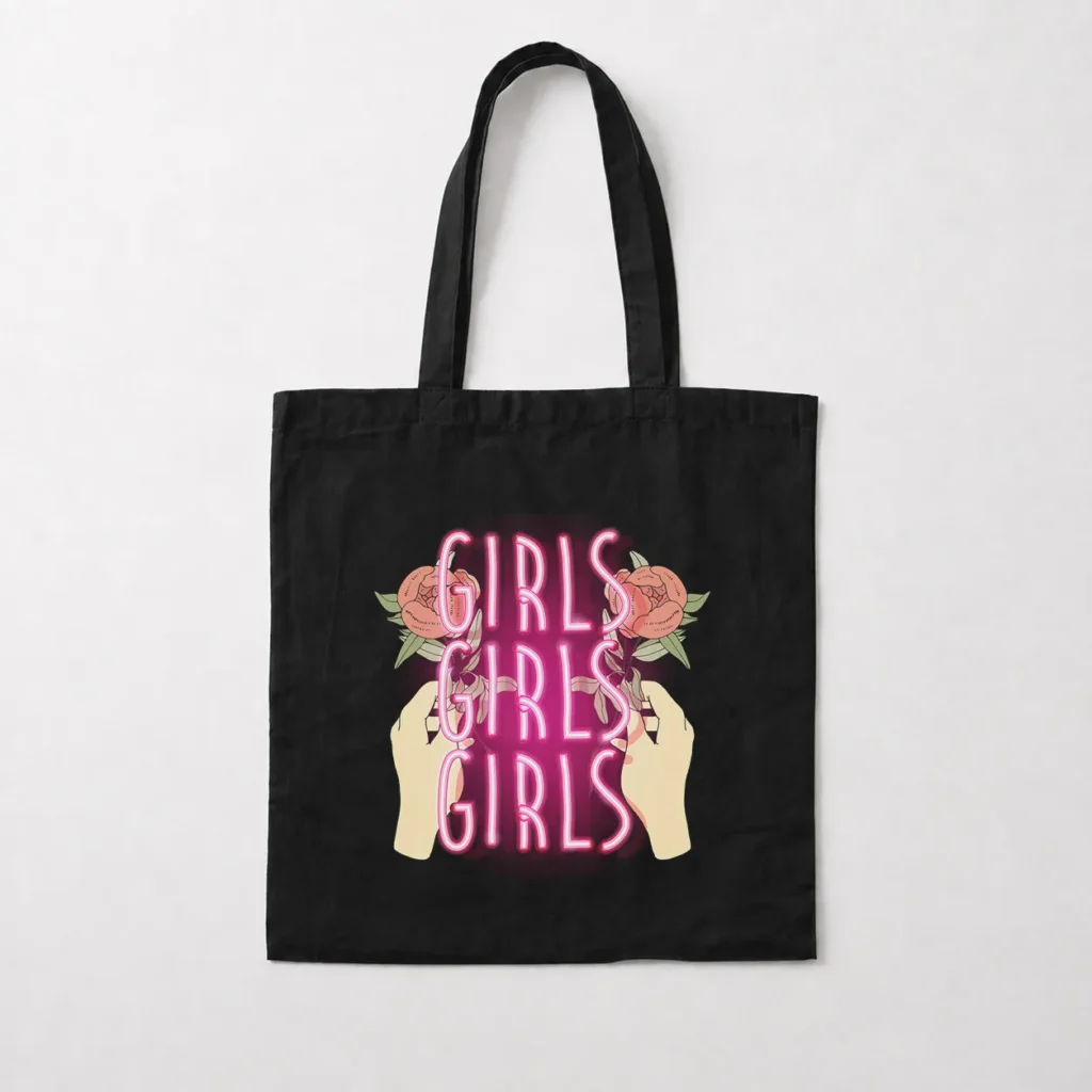 توت بگ دخترونه طرح نئونی Girls Girls Girls کد 19763