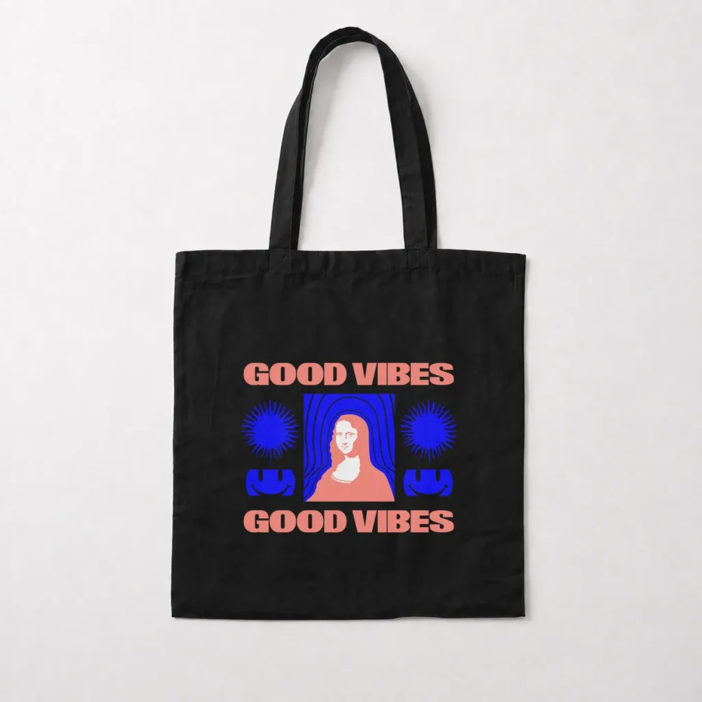 توت بگ طرح پاپ آرت مونالیزا Good Vibes کد 19890