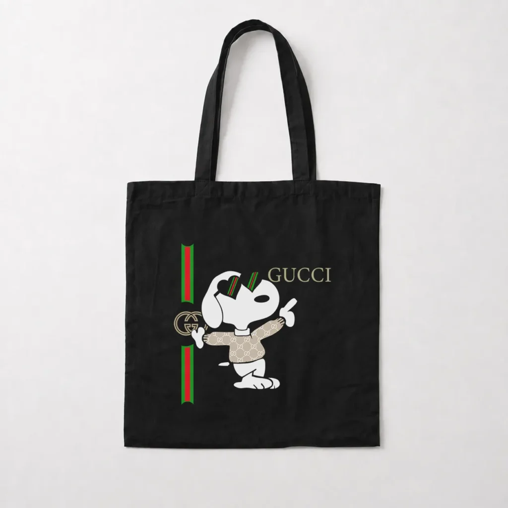 توت بگ اسنوپی طرح خط گوچی (Snoopy Gucci) کد 20014