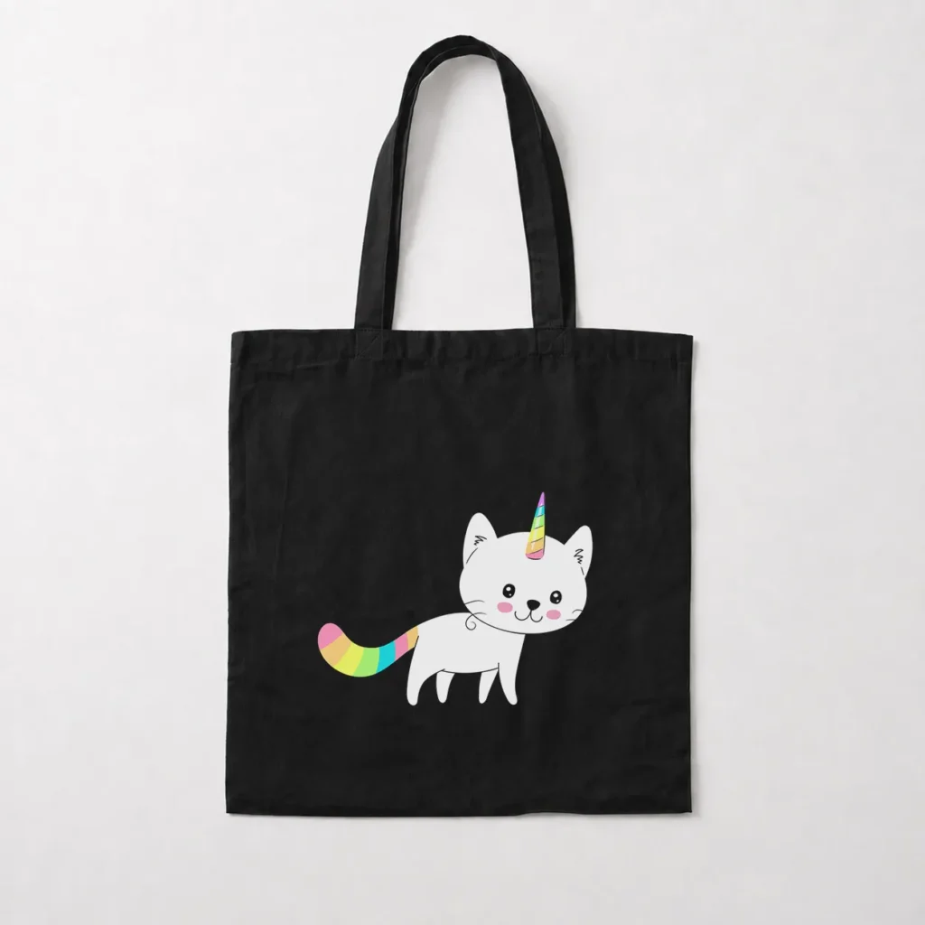 توت بگ گربه طرح تک‌شاخ رنگین‌کمانی (Unicorn Cat) کد 20257