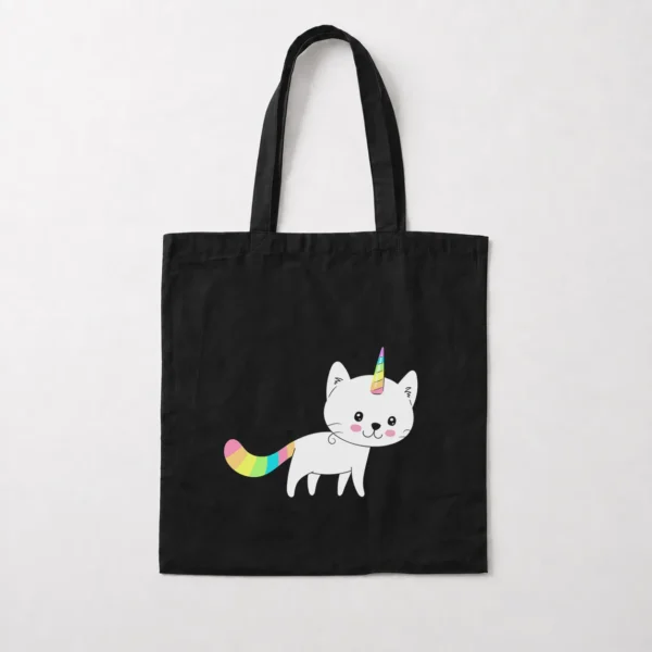 توت بگ گربه طرح تک‌شاخ رنگین‌کمانی (Unicorn Cat) کد 20257