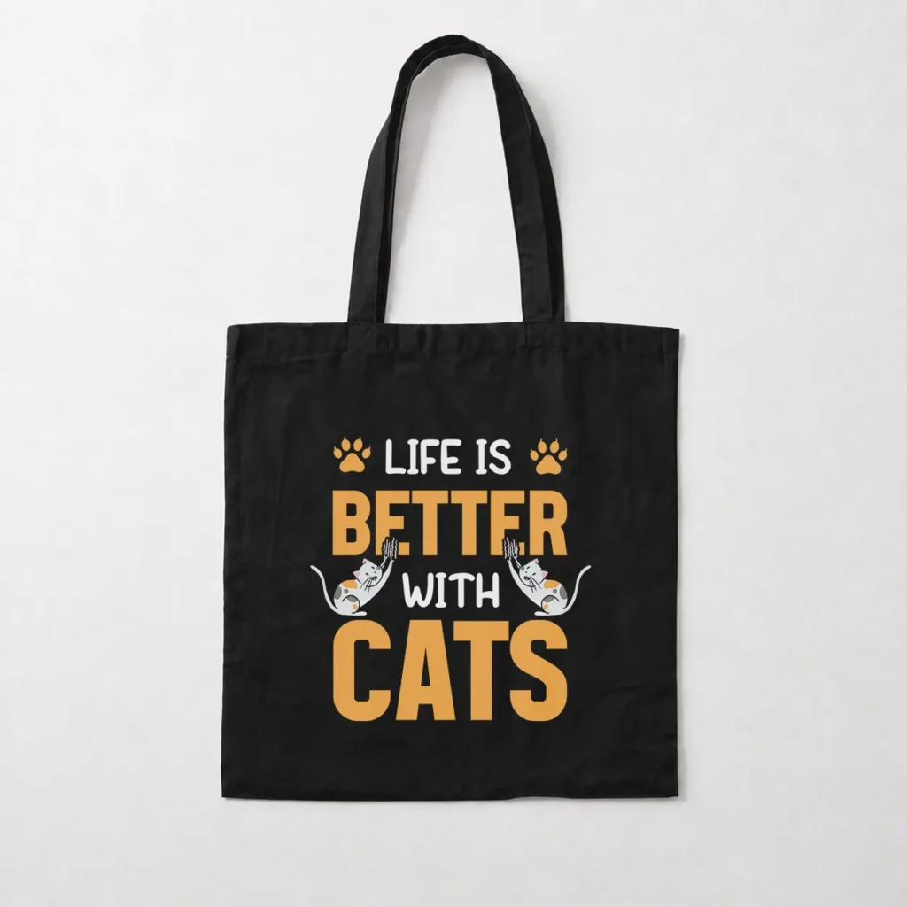 توت بگ گربه طرح Life Is Better With Cats کد 20285