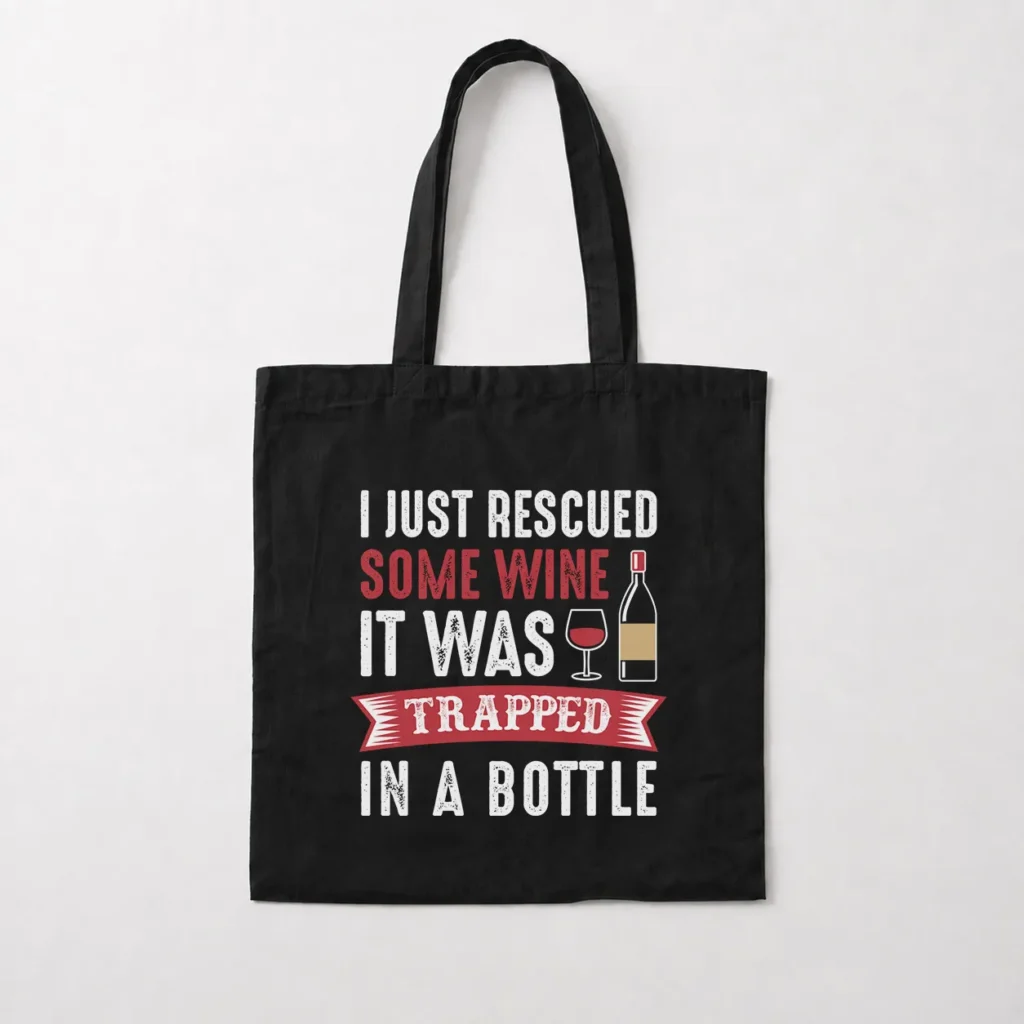 توت بگ طرح شوخی I Just Rescued Some Wine کد 20403