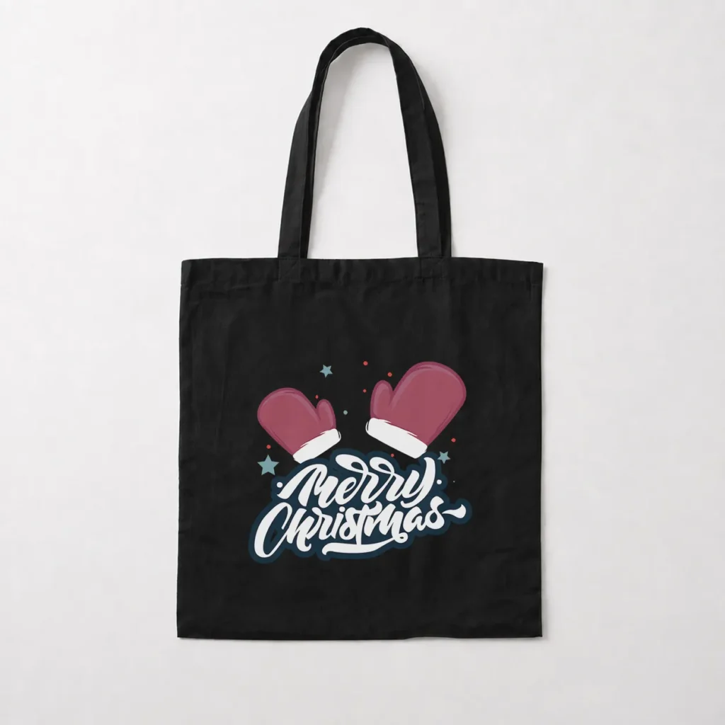 توت بگ کریسمس طرح دستکش Merry Christmas کد 20418