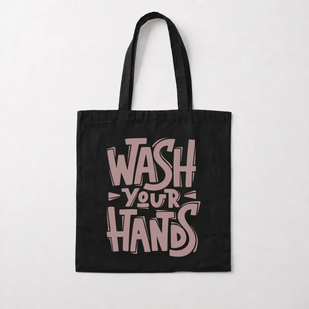 توت بگ تایپوگرافی Wash Your Hands کد 20425