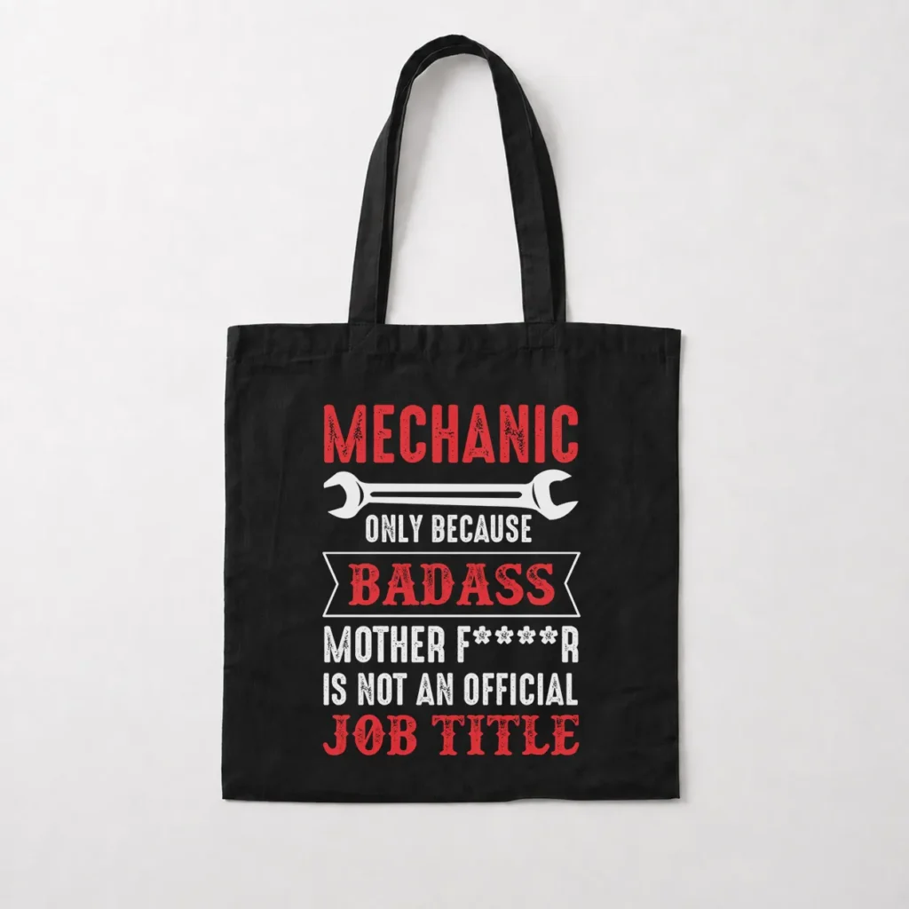 توت بگ تایپوگرافی طنز مکانیک Badass Job Title کد 20426