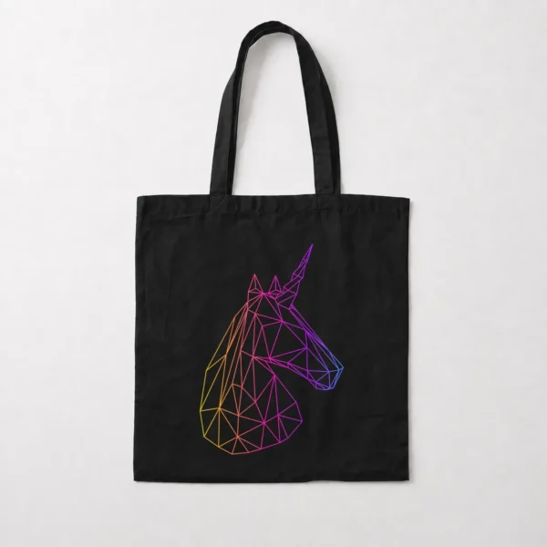 توت بگ اسب شاخدار طرح خط رنگی (Unicorn Wireframe) کد 20869