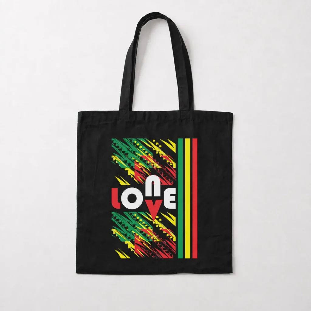 توت بگ نوشته Love طرح رگه‌ای رنگی کد 20932
