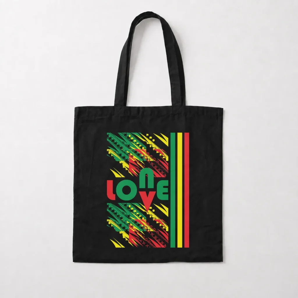 توت بگ نوشته Love طرح رگه‌ای رنگی دوم کد 20933