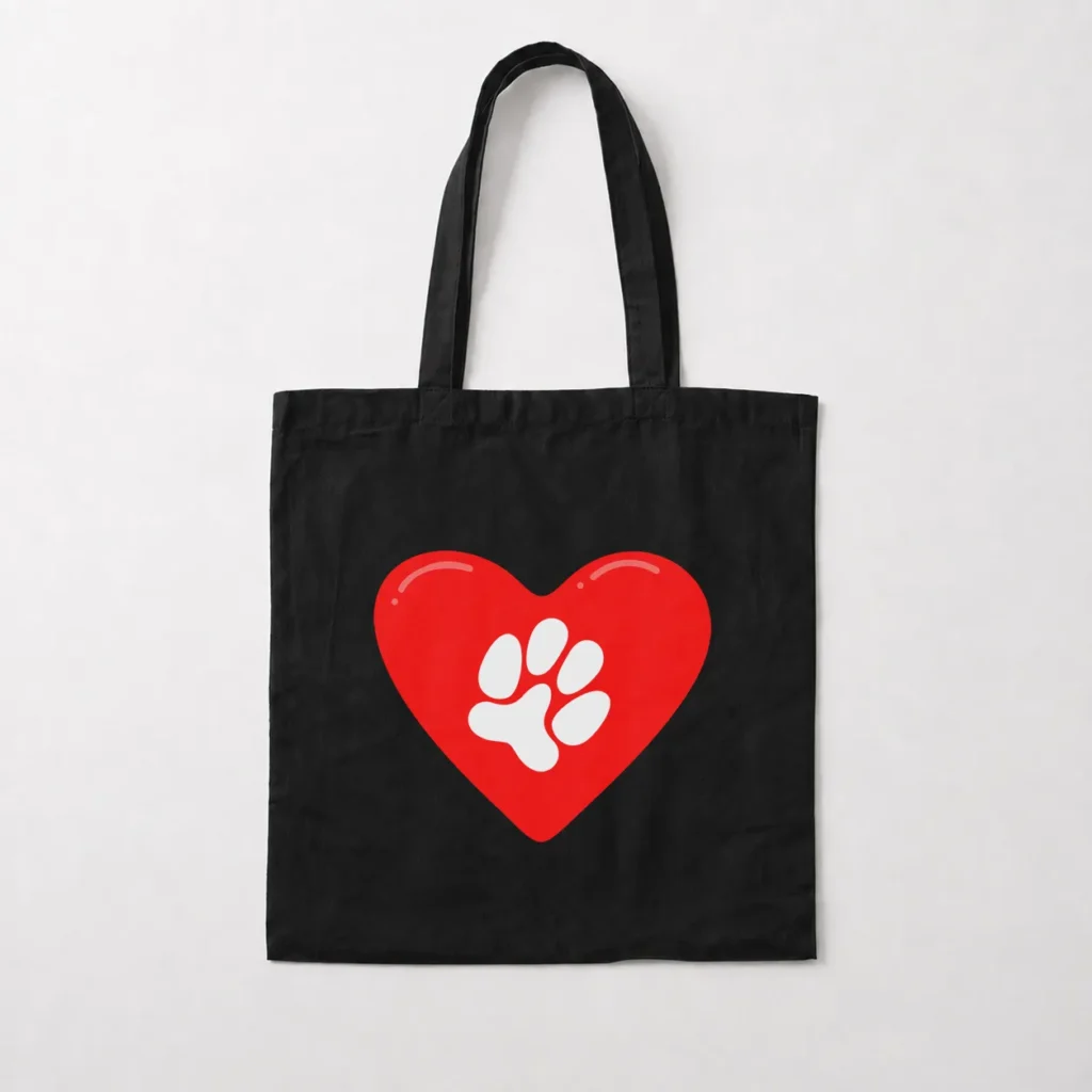 توت بگ قلب طرح رد پا (Paw Heart) کد 20942