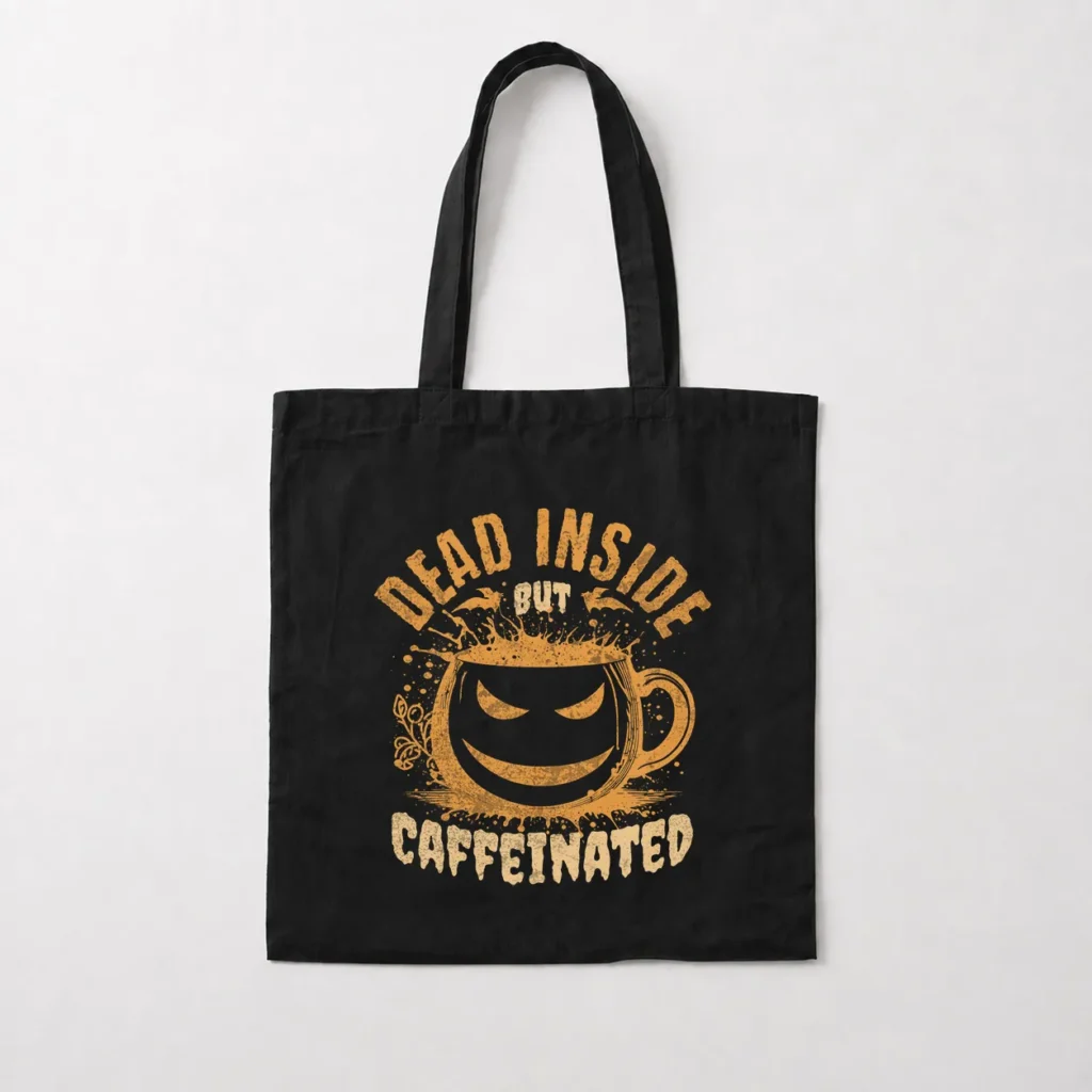 توت بگ کدو طرح Dead Inside But Caffeinated کد 21094