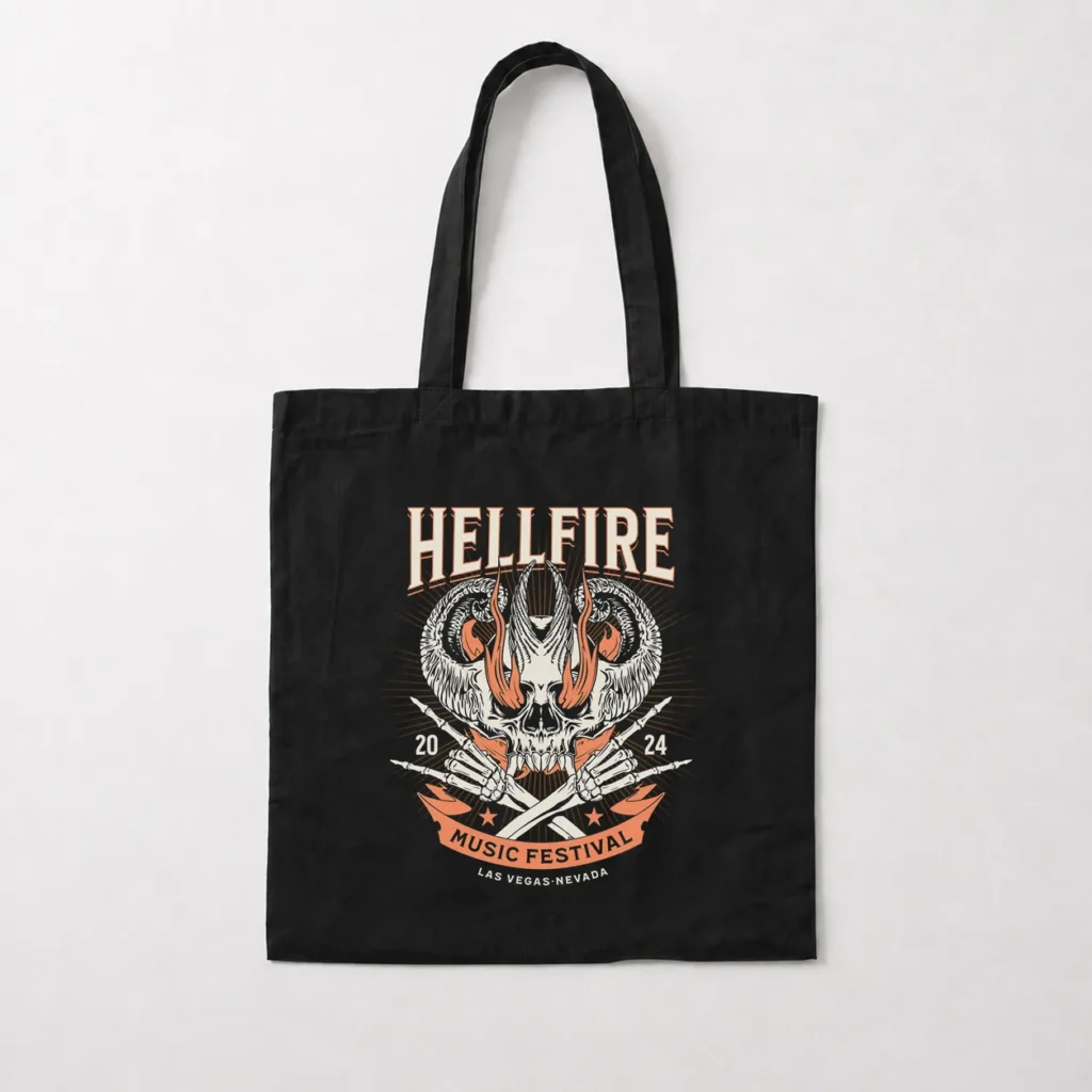 توت بگ جمجمه طرح Hellfire Music Festival کد 21274