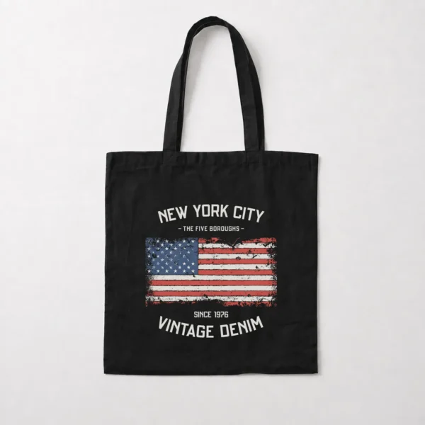 توت بگ پرچم طرح New York City Vintage Denim کد 21726