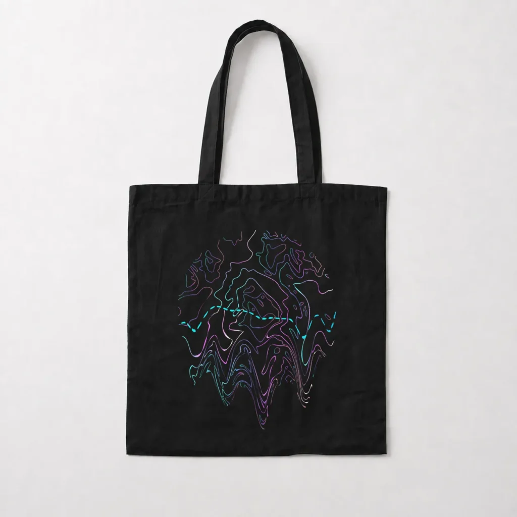 توت بگ طرح موج بنفش خطی (Abstract Lines) کد 21766