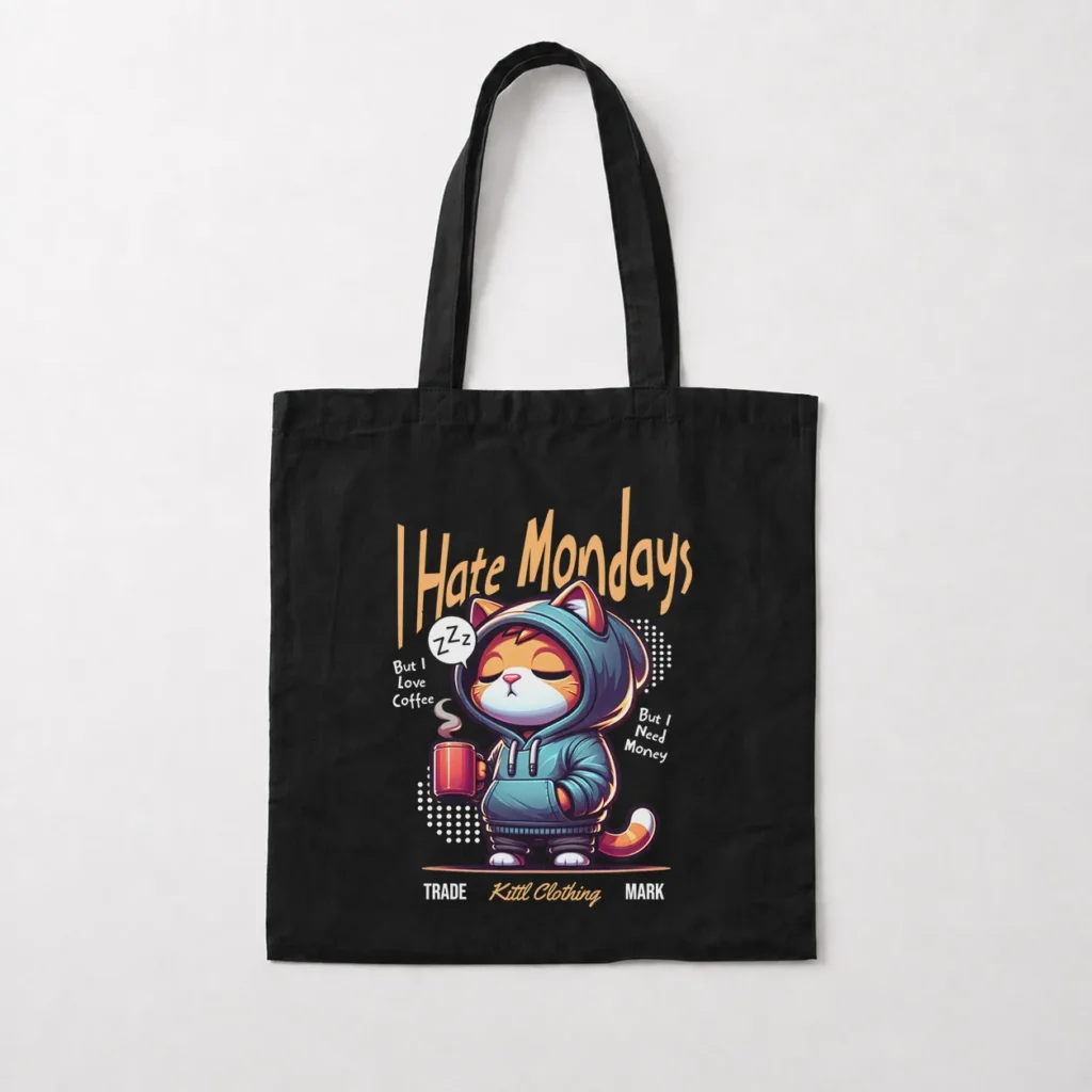 توت بگ گربه طرح I Hate Mondays کد 21819