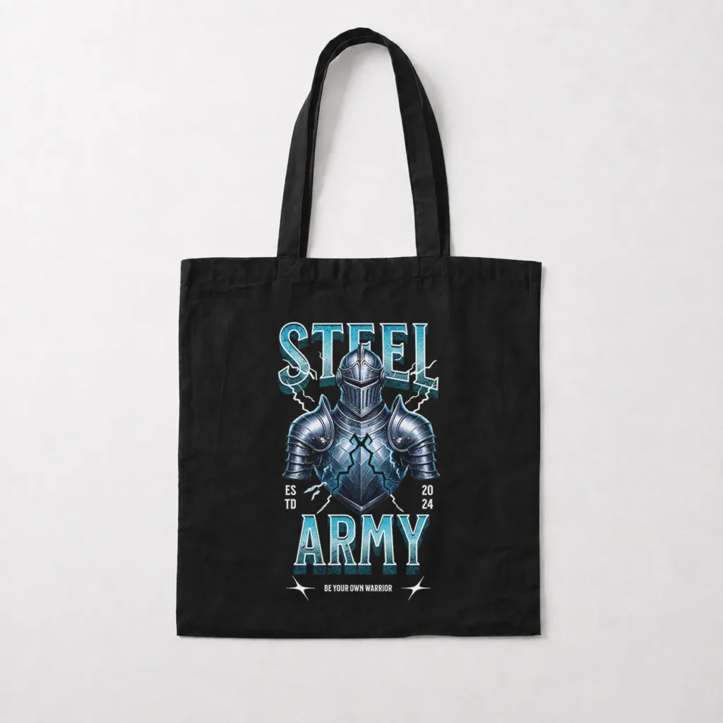 توت بگ نوشته Steel Army Be Your Own Warrior کد 21848