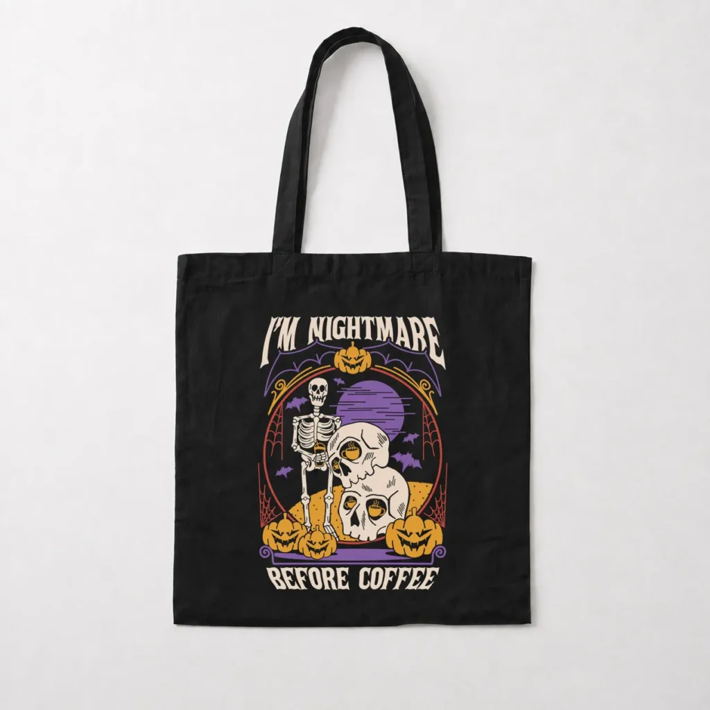 توت بگ هالووین طرح I'm Nightmare Before Coffee کد 21855
