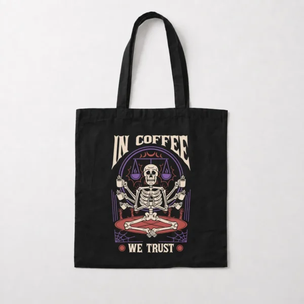 توت بگ جمجمه طرح In Coffee We Trust کد 21863