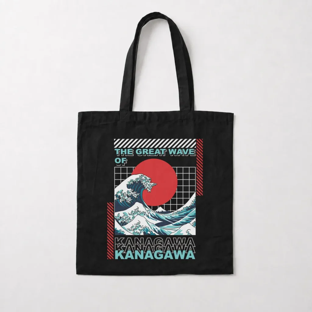 توت بگ ژاپنی طرح موج بزرگ کاناگاوا (The Great Wave) کد 22094